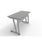 Linea Italia Rectangular Desk, Computer Table, 48 in W x 24 in D x 30 in H, Gray/Ash ZUD103 - alternate 2